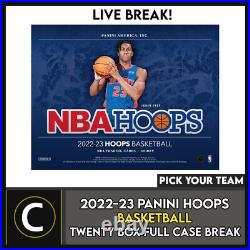 2022-23 Panini Hoops Basketball 20 Box (full Case) Break #b888 Pick Your Team