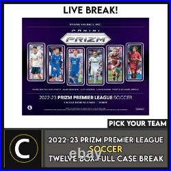 2022/23 Panini Prizm Epl Soccer 12 Box (full Case) #s297 Pick Your Team