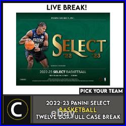 2022-23 Panini Select Basketball 12 Box Full Case Break #b983 Pick Your Team