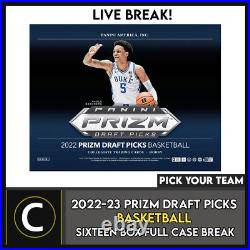 2022-23 Prizm Draft Basketball 16 Box (full Case) Break #b903 Pick Your Team