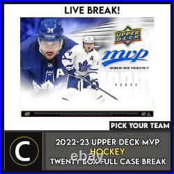 2022-23 Upper Deck Mvp Hockey 20 Box (full Case) Break #h1496 Pick Your Team