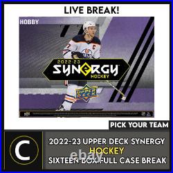 2022-23 Upper Deck Synergy Hockey 16 Box Full Case Break #h1654 Pick Your Team