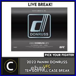 2022 Donruss Ufc Mma 10 Box (full Case) Break #n062 Pick Your Fighter