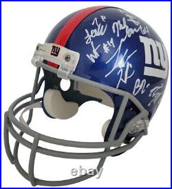 2022 New York Giants team signed full size football helmet COA exact proof Jones