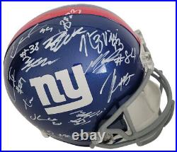 2022 New York Giants team signed full size football helmet COA exact proof Jones