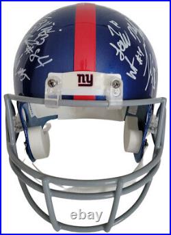 2022 New York Giants team signed full size football helmet COA exact proof Jones