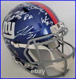 2022 New York Giants team signed speed full size football helmet COA exact proof