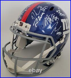 2022 New York Giants team signed speed full size football helmet COA exact proof