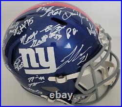 2022 New York Giants team signed speed full size football helmet COA exact proof