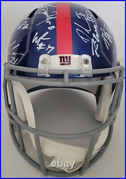 2022 New York Giants team signed speed full size football helmet COA exact proof