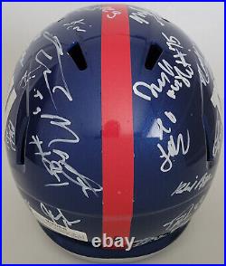 2022 New York Giants team signed speed full size football helmet COA exact proof