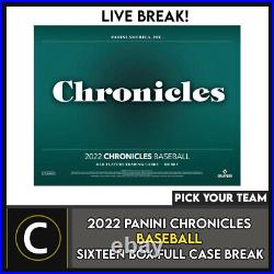2022 Panini Chronicles Baseball 16 Box (full Case) Break #a1509 Pick Your Team