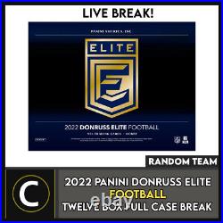 2022 Panini Donruss Elite Football 12 Box (full Case) Break #f989 Random Teams