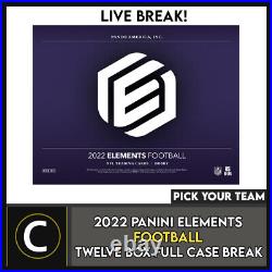 2022 Panini Elements Football 12 Box (full Case) Break #f1084 Pick Your Team