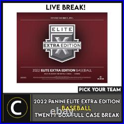 2022 Panini Elite Extra Baseball 20 Box Full Case Break #a1689 Pick Your Team