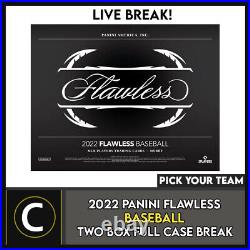 2022 Panini Flawless Baseball 2 Box (full Case) Break #a1648- Pick Your Team