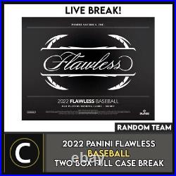 2022 Panini Flawless Baseball 2 Box (full Case) Break #a1650 Random Teams