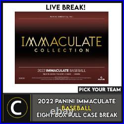 2022 Panini Immaculate Baseball 8 Box (full Case) Break #a1479 Pick Your Team