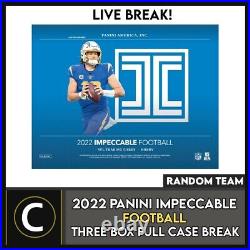 2022 Panini Impeccable Football 3 Box (full Case) Break #f1078 Random Teams