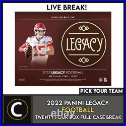 2022 Panini Legacy Football 24 Box (full Case) Break #f971 Pick Your Team