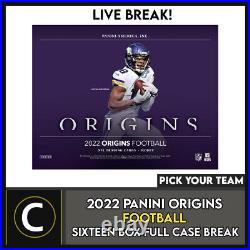 2022 Panini Origins Football 16 Box (full Case) Break #f1037 Pick Your Team