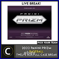 2022 Panini Prizm Baseball 12 Box (full Case) Break #a1526 Pick Your Team