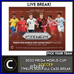 2022 Panini Prizm World Cup Soccer 12 Box Full Case Break #s285 Pick Your Team