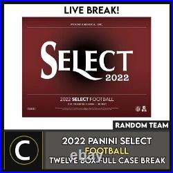 2022 Panini Select Football 12 Box (full Case) Break #f1182 Random Teams