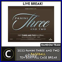 2022 Panini Three And Two Baseball 10 Box Full Case Break #a1561 Random Teams