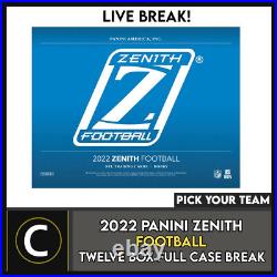 2022 Panini Zenith Football 12 Box (full Case) Break #f1095 Pick Your Team