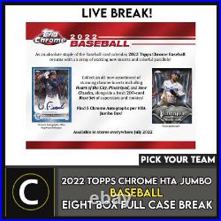 2022 Topps Chrome Hta Baseball 8 Box (full Case) Break #a1521 Pick Your Team