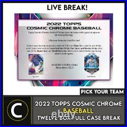 2022 Topps Cosmic Chrome Baseball 12 Box Full Case Break #a1695 Pick Your Team