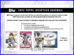 2022 Topps Inception Baseball 16 Hobby Box (FULL CASE BREAK) Pick Your MLB Team