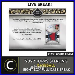 2022 Topps Sterling Baseball 8 Box (full Case) Break #a1450 Pick Your Team