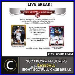 2023 Bowman Jumbo Baseball 8 Box (full Case) #a1744 Pick Your Team