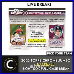 2023 Topps Chrome Jumbo Baseball 8 Box (full Case) Break #a2020 Pick Your Team