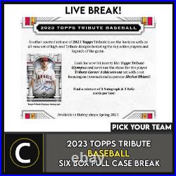 2023 Topps Tribute Baseball 6 Box (full Case) #a1766 Pick Your Team