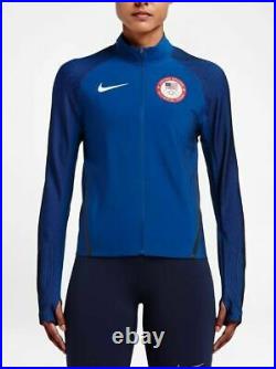 $250 Nike Flex Team USA Olympics Full-Zip Reflective Running Jacket Womens Sz XS