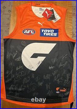 AFL GWS giants 2024 Full Squad signed Jersey Size Large