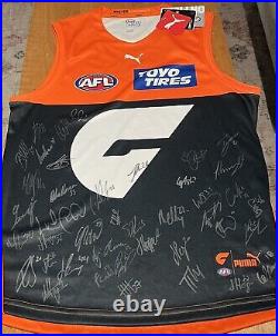 AFL GWS giants 2024 Full Squad signed Jersey Size Large