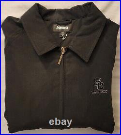 ASHWORTH USC TROJANS Golf Team Jacket Full Zip Black/Charcoal XL NWT