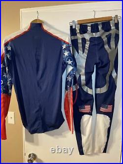 Adidas Powerweb Team USA Biathlon Olympic Full Body Compression Suit Vintage Med