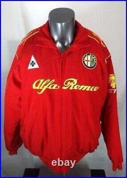 Alfa Romeo Racing Team F1 (XL) Embroidered Jacket Red Nylon Racewear Awesome