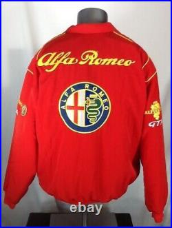 Alfa Romeo Racing Team F1 (XL) Embroidered Jacket Red Nylon Racewear Awesome