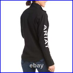 Ariat 10019206-BLK New Team Softshell Womens Full Zip Black