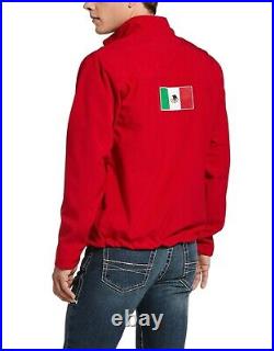 Ariat Men's New Team Logo Red Mexican Flag Softshell Jacket 10033525