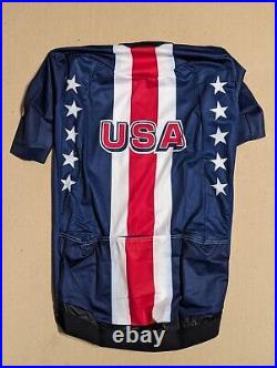 Assos Men's Team USA Cycling Full Zip Short Sleeve Jersey XL New