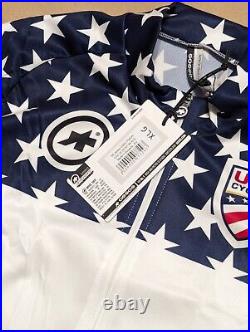 Assos Men's Team USA Podium Cycling Full Zip Short Sleeve Jersey XLG New