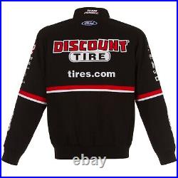 Austin Cindric Team Penske Discount Tire Cotton Twill Full Snap Jacket Black