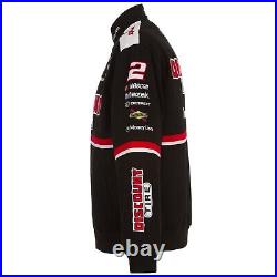 Austin Cindric Team Penske Discount Tire Cotton Twill Full Snap Jacket Black